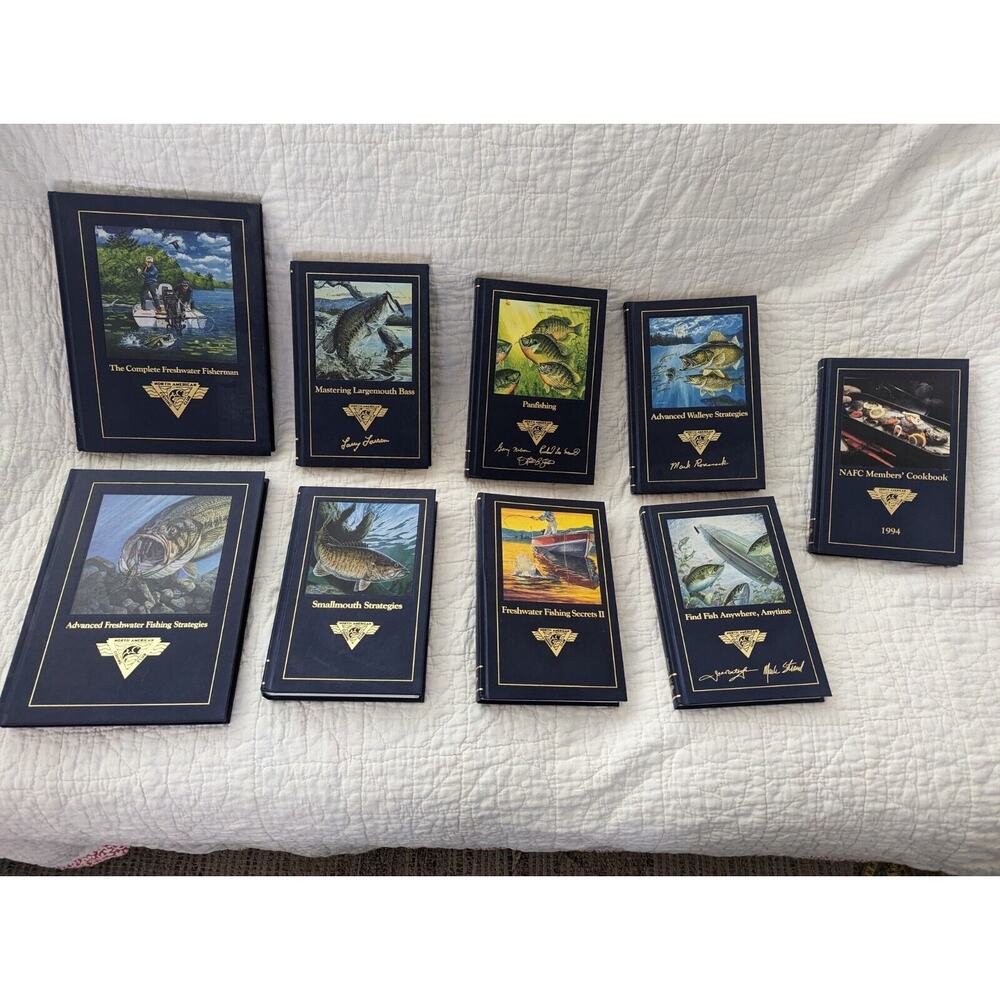 Lot of 9 Hardcover North American Fishing Club Books NAFC EXCELLENT CONDITION